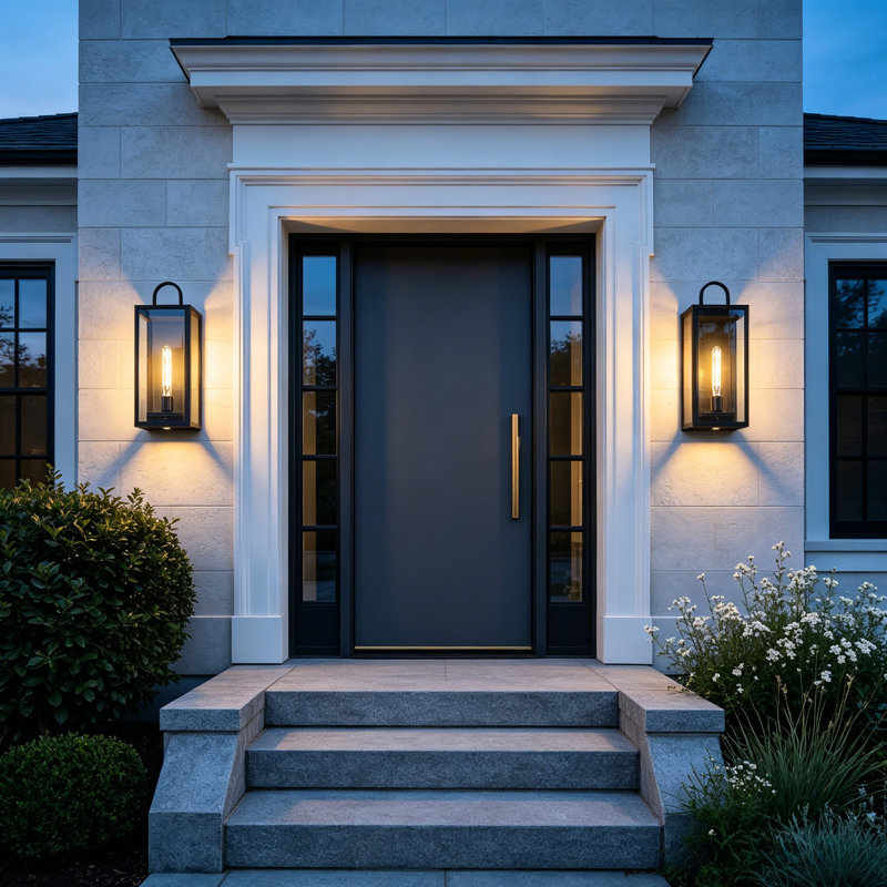1 - Light 18.12" Iron Wall Light With Dusk To Dawn And Motion Sensor