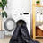 Area Rug, Black Washable Rug (Black+Gray)-94268957