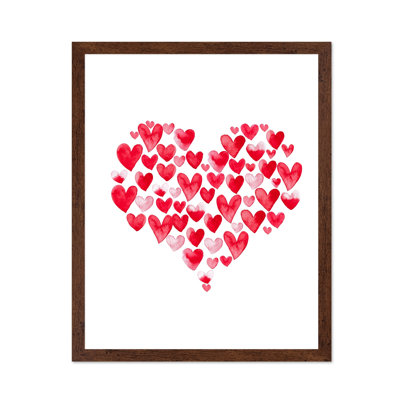 Watercolor Hearts No1