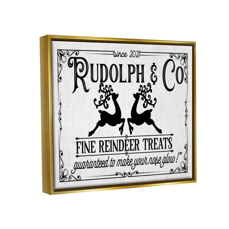«Rudolph and Co Vintage Sign» par Lettré et doublé - impression sur bois, H 17 po x l 21 po x P 1,7 po