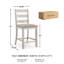 Somerville Upholstered Counter Stool with Solid Wood Frame
