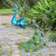  Metal Standing Peacock Statue