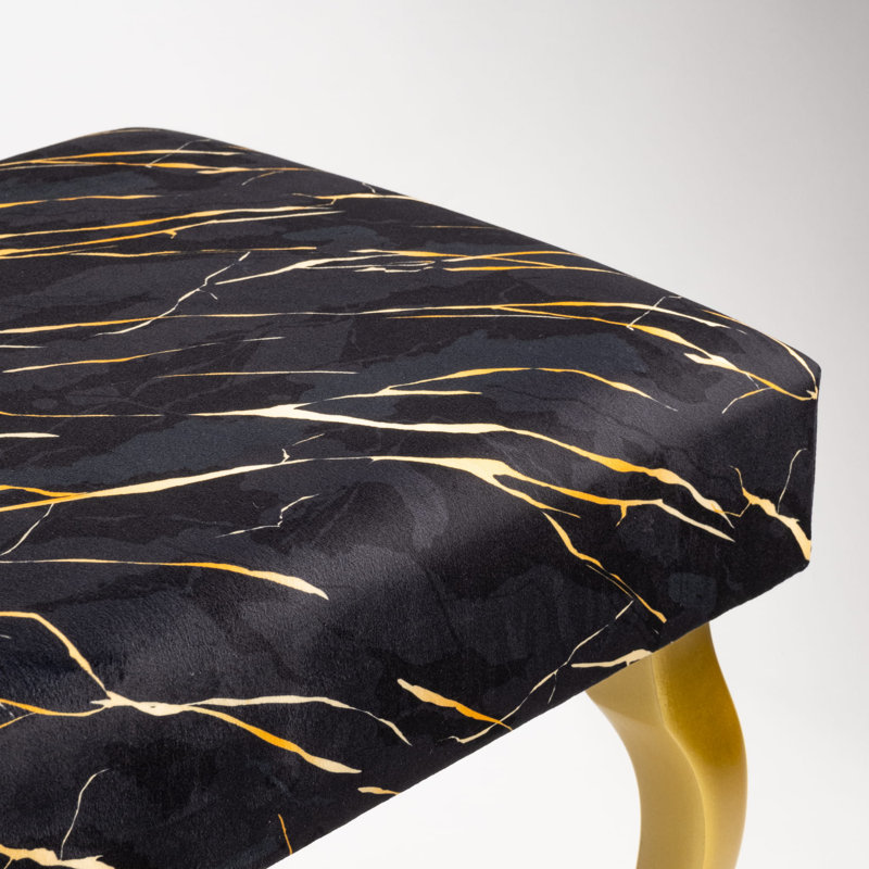 Velvet Upholstered Bench, 45cm H x 60cm W x 40cm D