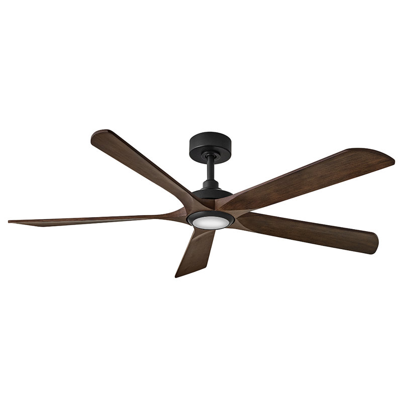 Hinkley Layton Ceiling Fan, Walnut, Matte Black