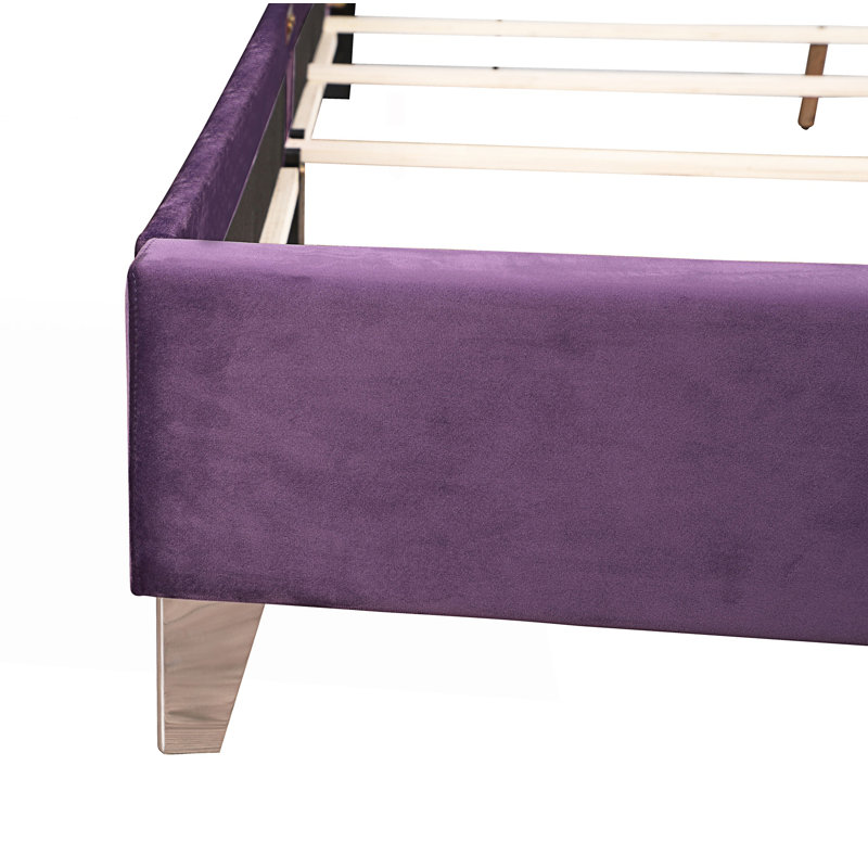 Charming Transitional Full Bed, Purple