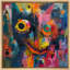 Pop urbain, rue, graffiti coloré, abstrait, chambre à coucher, œuvre d'art, reproduction d'art sur toile encadrée-107907345-107907346