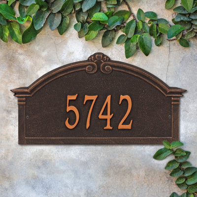 Plaque d'adresse murale sur 1 ligne Roselyn