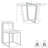 Mirko 5 Piece 48" Round Glass Dining Table Set with Metal Frame and Upholstered Chairs-1875293414-1815733485