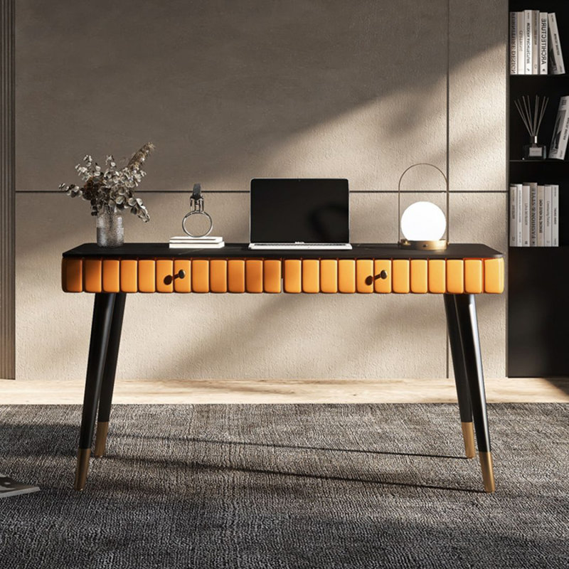 Bureau moderne et simple en tôle de roche avec tiroirs, 29.53"H*47.24"W*23.62"D