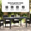 vidaXL Outdoor Dinner Table Folding Anthracite Steel Extension Furniture