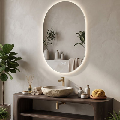 Miroir de salle de bain 48 po x 30 po à DEL