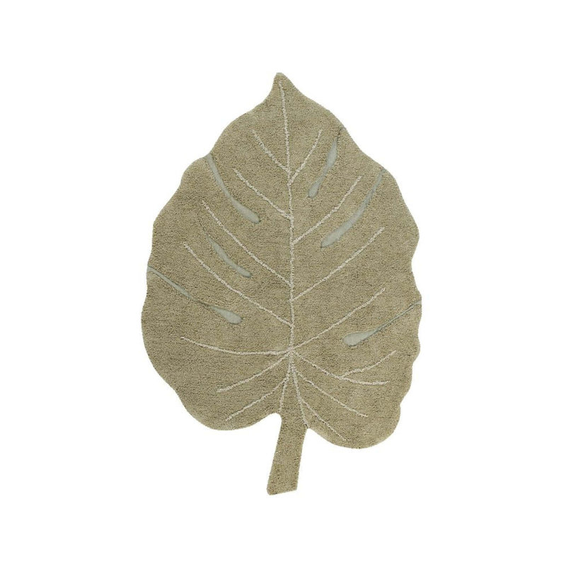 Tapis lavable Monstera Olive