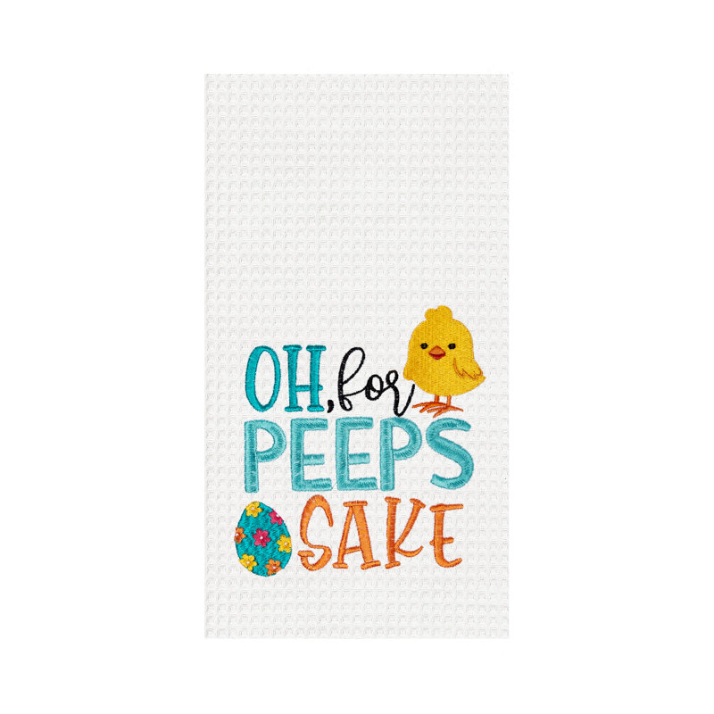 Serviette For Peeps Sake, Blanc / bleu / orange pour l'amour de Peeps