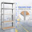 Trosper 72 inch.H Adjustable 5 Level Storage Shelves With Heavy Duty Steel Frame-1627199171-1627199170