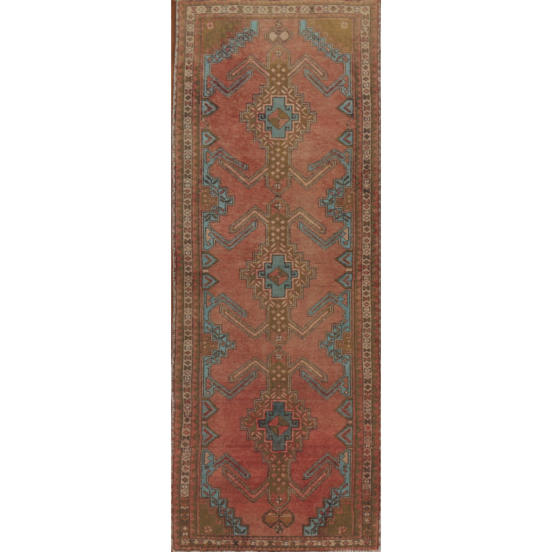 Handmade Wool Traditional  Runner Rug 4x11