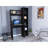 Desk Logan With Five Cubbies And Black Wengue Finish, For Organized And Stylish Workspaces-875077396