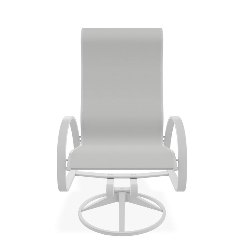 Chaise berçante pivotante Aruba II, Blanc, Blanc 6D Sunbrella®
