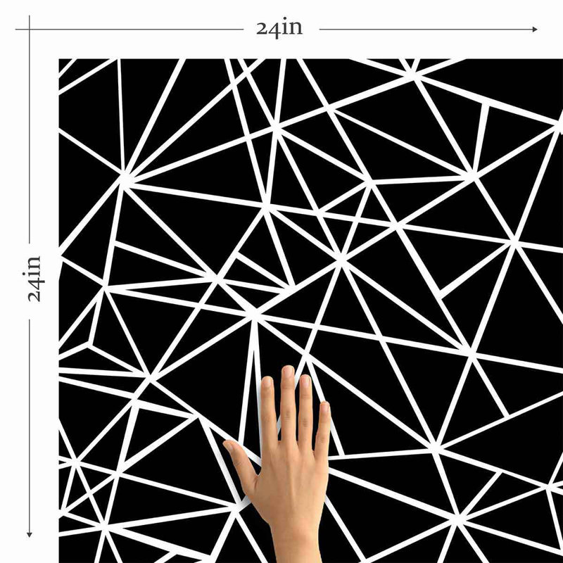 Panneau de papier peint adhésif Triangle, L 102 po x l 24 po