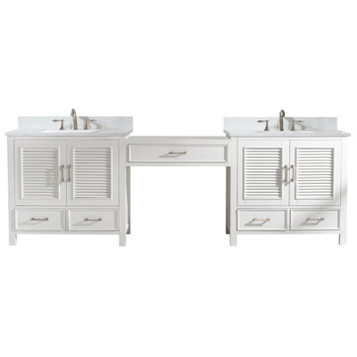 Estate 102'' Double Bathroom Vanity with Quartz Top