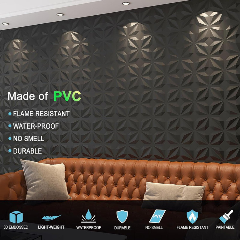 Paquet de 20 panneaux muraux 3D texturés pour décoration murale ...