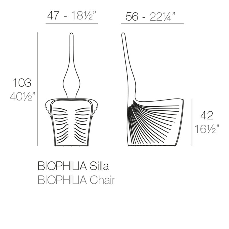 Biophilia Patio Dining Side Chair, Ecru