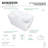Kingston Brass Aqua Eden 47-Inch Acrylic Rectangular Double Ended Freestanding Tub with Drain and Integrated Seat