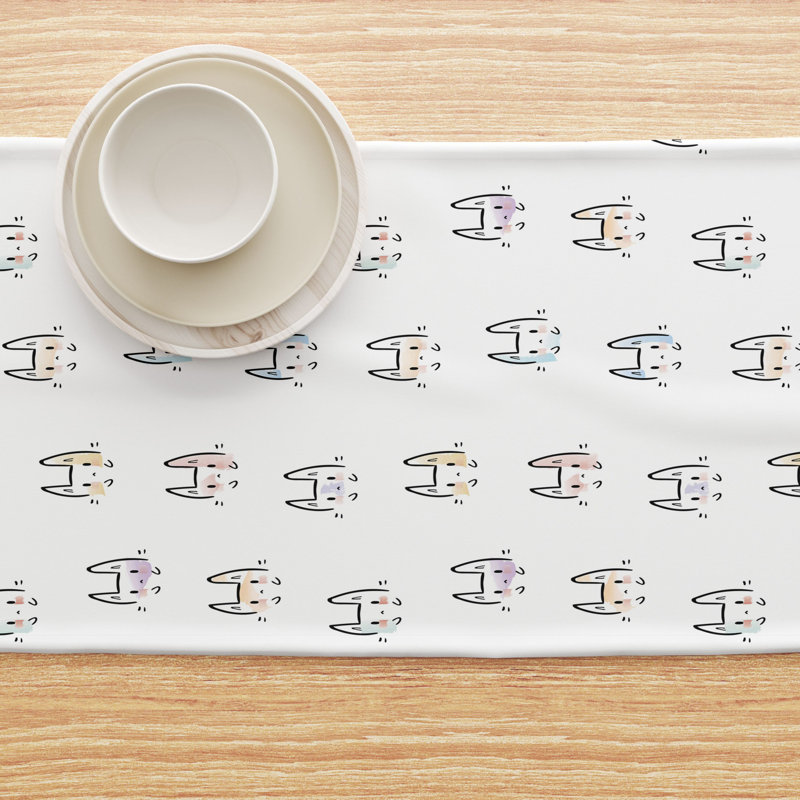 Rectangular Cotton Twill Table Runner, 108" x 16"