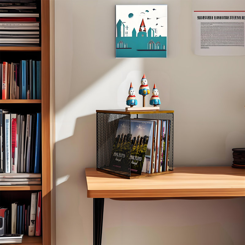 Meuble de rangement pour disque vinyle, P 15,75 po x l 11,8 po x H 13,94 po