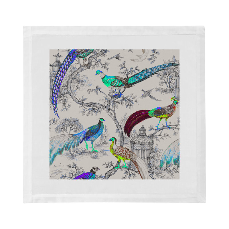 Pheasant Fall Sauvage Cotton Sateen Dinner Napkins, Calme