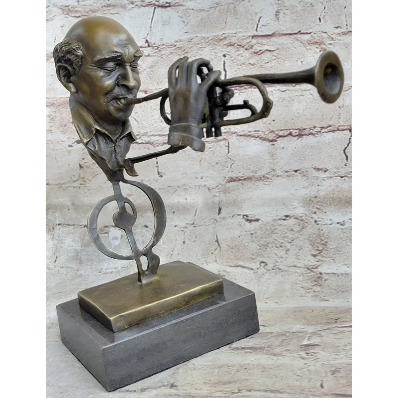 Sculpture abstraite en bronze en bronze sur buste