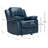 Navy Blue Leather Gel Recliner