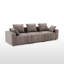 Canapé modulaire rembourré avec coussins 108 po Makassar-836347136