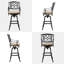 Tabouret de bar pivotant en aluminium pour l'extérieur 30 po avec coussin Sunbrella-1328892553
