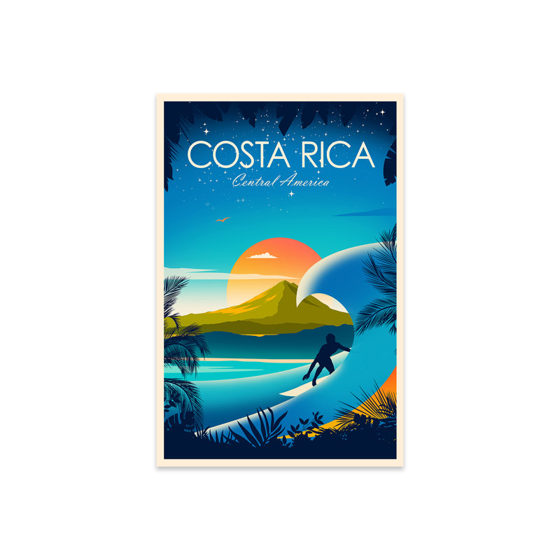 Costa Rica sur peinture plastique / acrylique