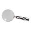 Sculpture en forme de loupe avec motif géométrique pour la décoration intérieure - objet de décoration de bureau, d'étagère ou de salon - 9 po, noir et blanc-1362319909