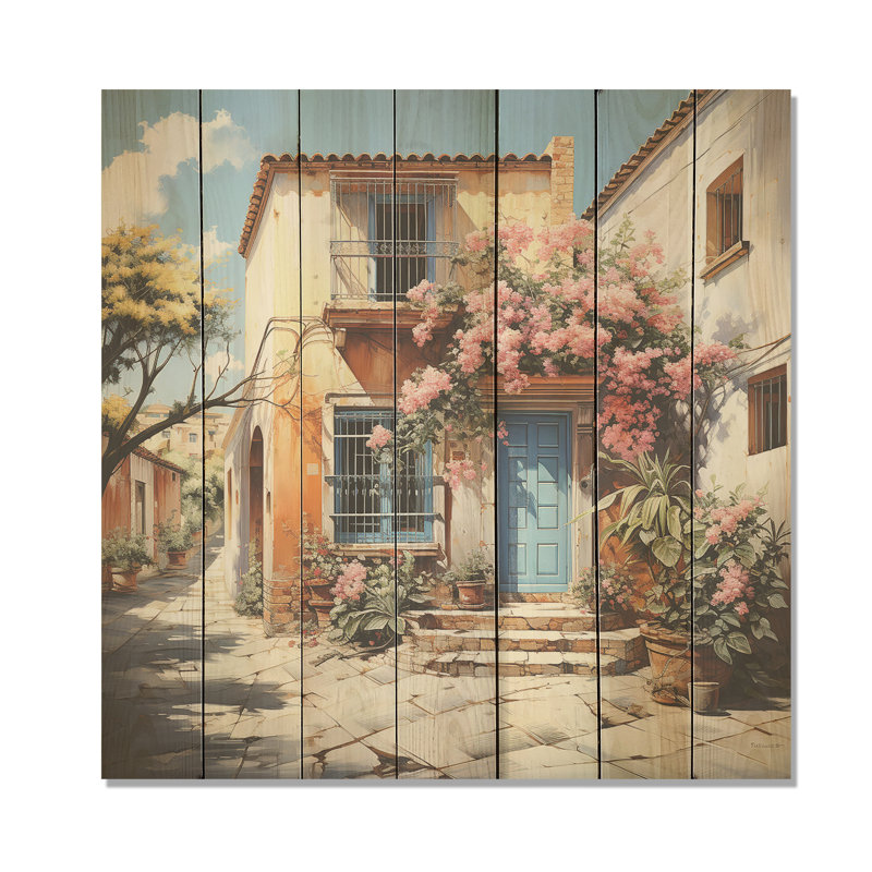 «Italian Colonial Charm III», reproduction d'art mexicain sur bois, H 30 po x l 30 po