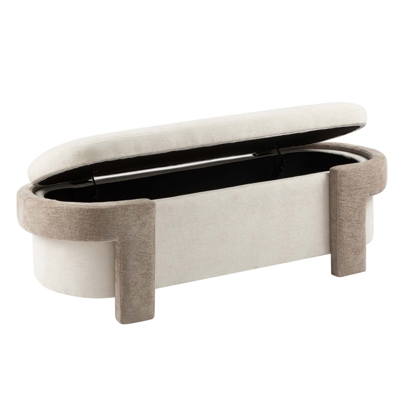 Grand banc de rangement avec repose-pieds polyvalent: spacieux, durable et élégant pour toute pièce