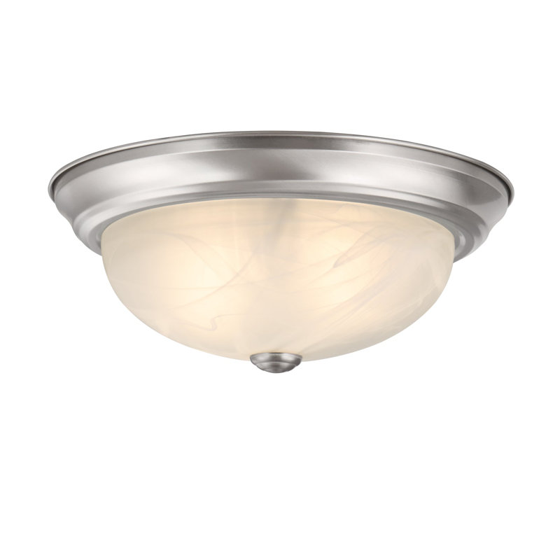 Boutte Glass Flush Mount, Brushed Nickel