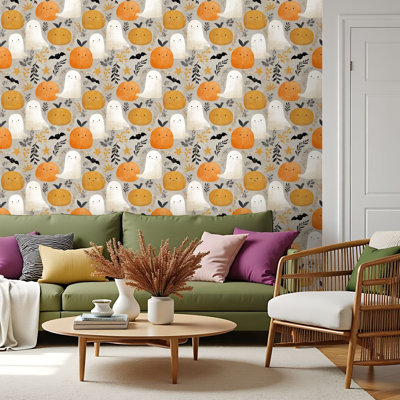 Papier auto-adhésif à peler et à coller Orange agrume doux auto-adhésif et amovible 17,7 po x 118 po (45 x 300 cm)