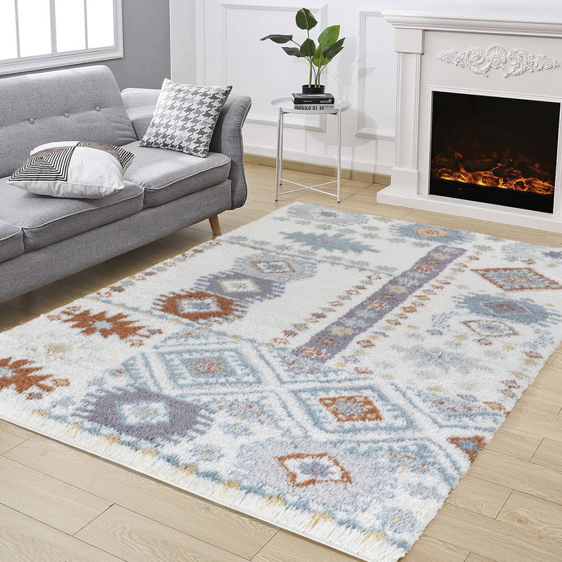 Shaggy Area Rug, Rectangle 5'3" x 7'