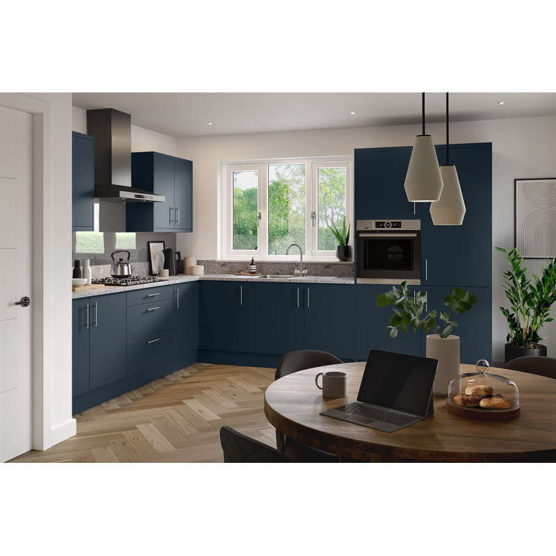 KitchenKit Flatpack Slab Matt Sample 570X396, Indigo Blue