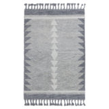Tree Hugger Geometric Area Rug in Blue/Gray/Ivory