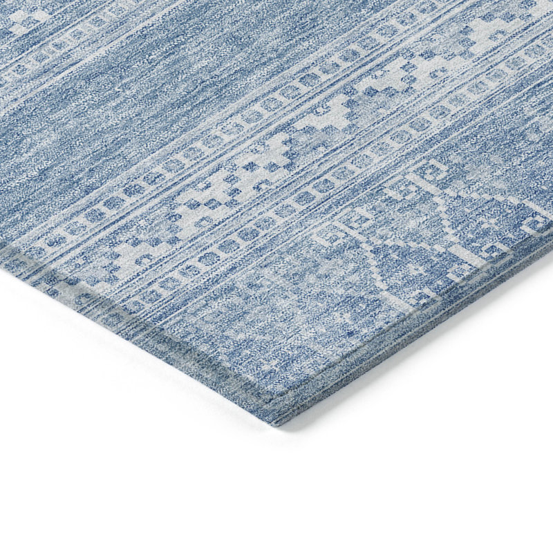 Mykelle Washable Southwestern Indoor / Outdoor Rug, Round 8'
