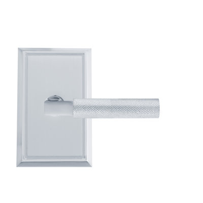 Bravura 846-1 Knurled Passage Lever on Traditional Rectangular Rose in Satin Nickel