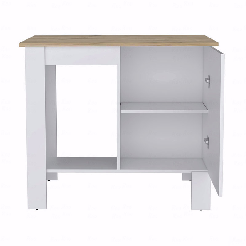 Îlot de cuisine, armoire à une porte, tablette