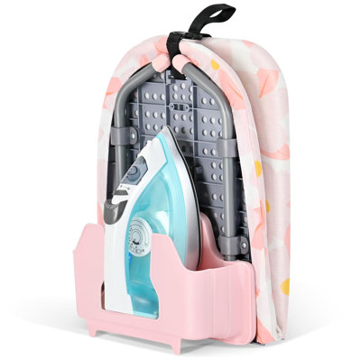 Ironing Board With Iron Holder, Compact Iron Board With Non-Slip Feet, Portable Tabletop Ironing Board