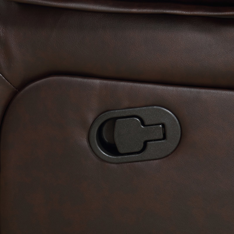 Fauteuil inclinable manuel en cuir respirant, Similicuir minuit