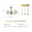 Nathon 3-Light Modern Classic Globe Glass Shade DImmable Semi Flush Mount Light Fixture