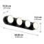 Luminaire de salle de bain Santori moderne, noir mat