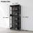5 Tier Glass Display Cabinet, Curio Cabinet, Dining Cabinet, Bookcase With Adjustable LED Lights, Human Sensor-716561637